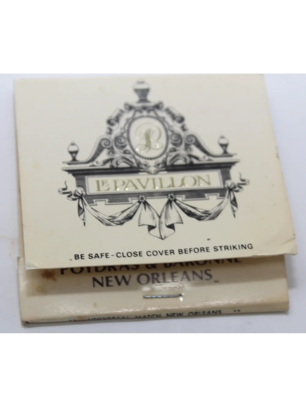 VTG Matchbook Le Pavillon Hotel Chateaubriand Dining Room New Orleans Poydras
